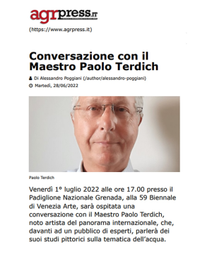 2022 06 28_Intervista AGR Press_A Poggiani_Biennale
